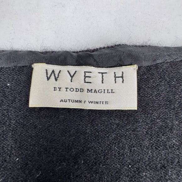 Wyeth by Todd Magill Women Cashmere Ruffle V-Neck Sweater S Shimmer Evening Knit - Picture 7 of 12